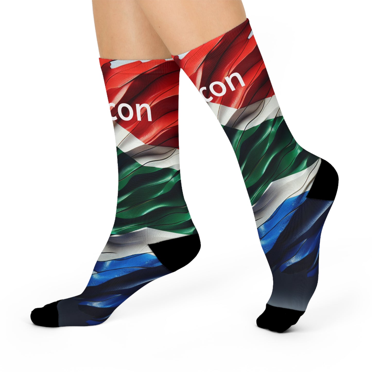 SA Flag Cushioned Crew Socks