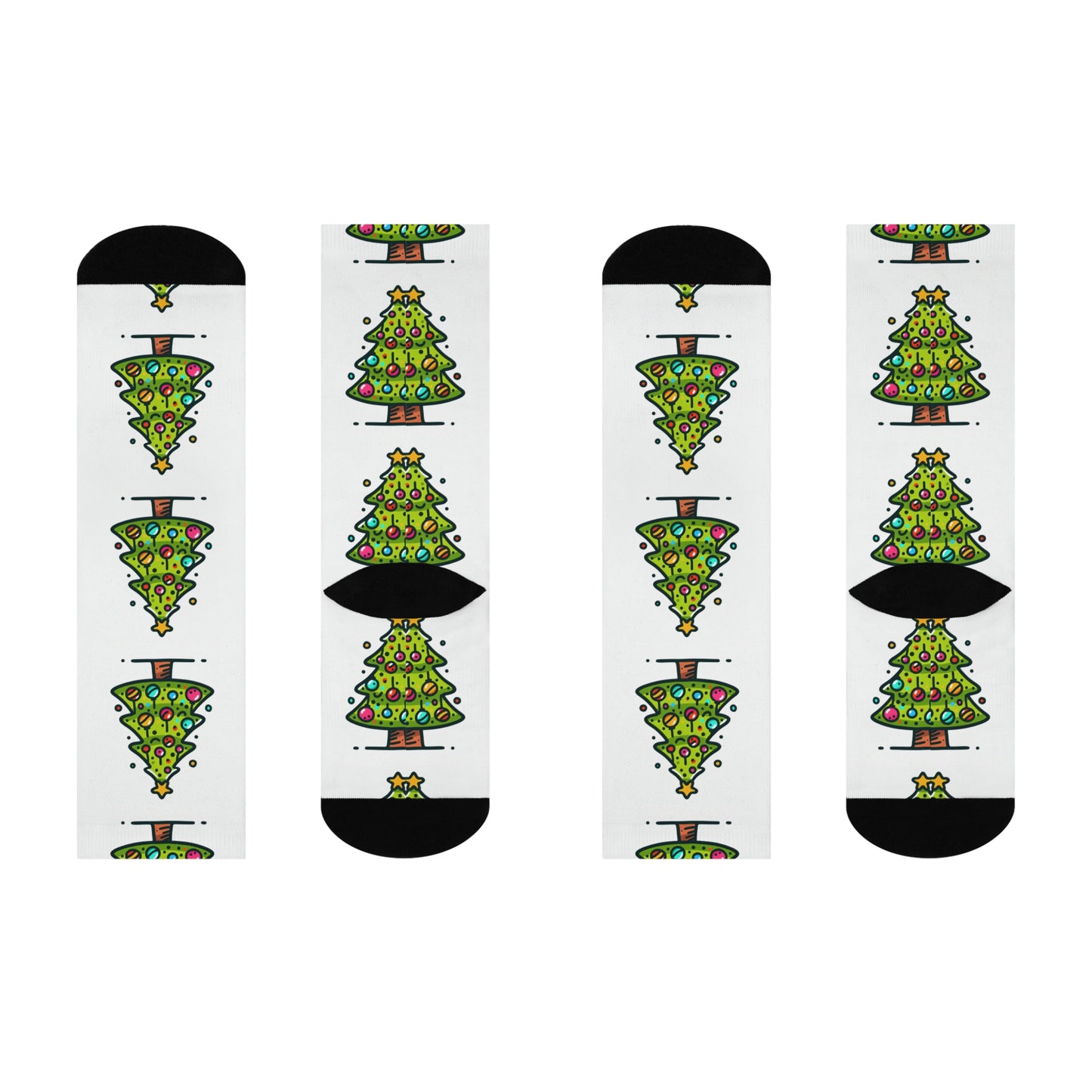 Christmas Tree Cushioned Crew Socks