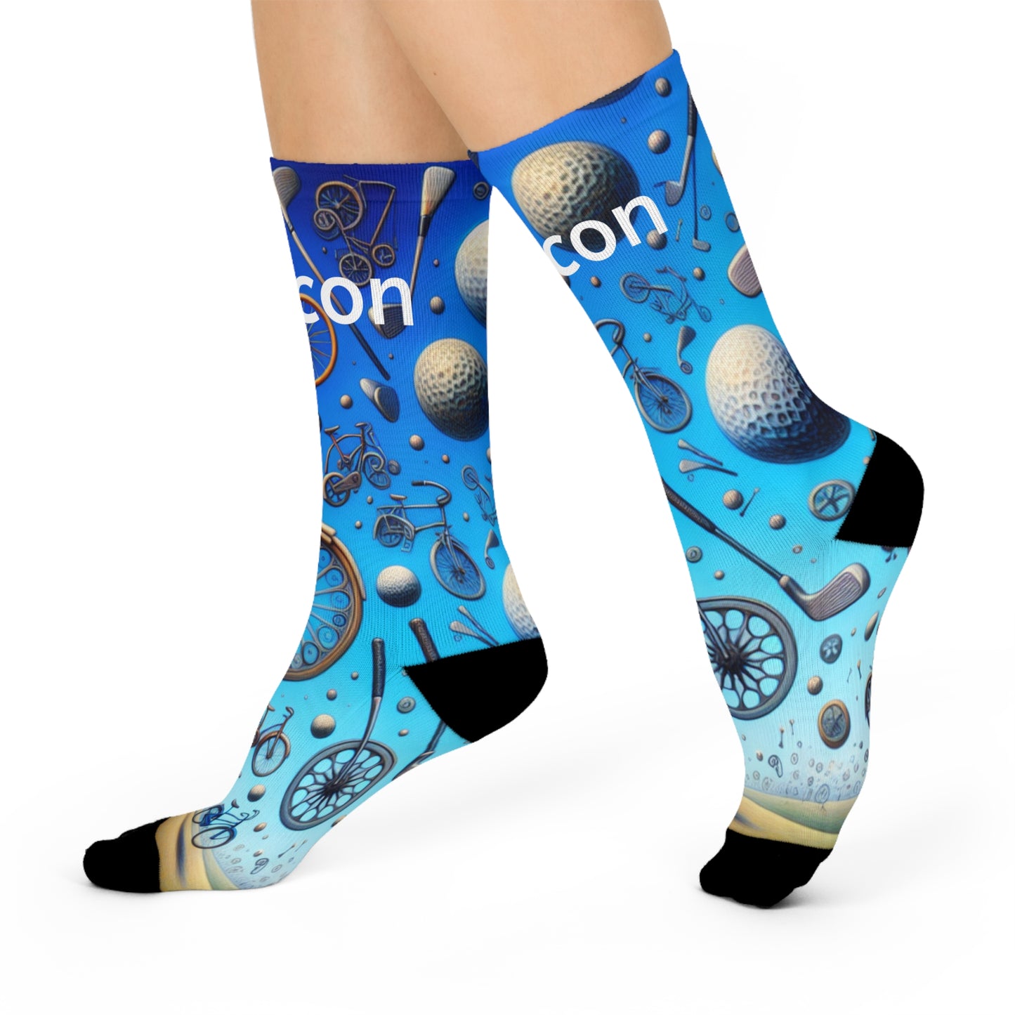 Blue Sports Cushioned Crew Socks