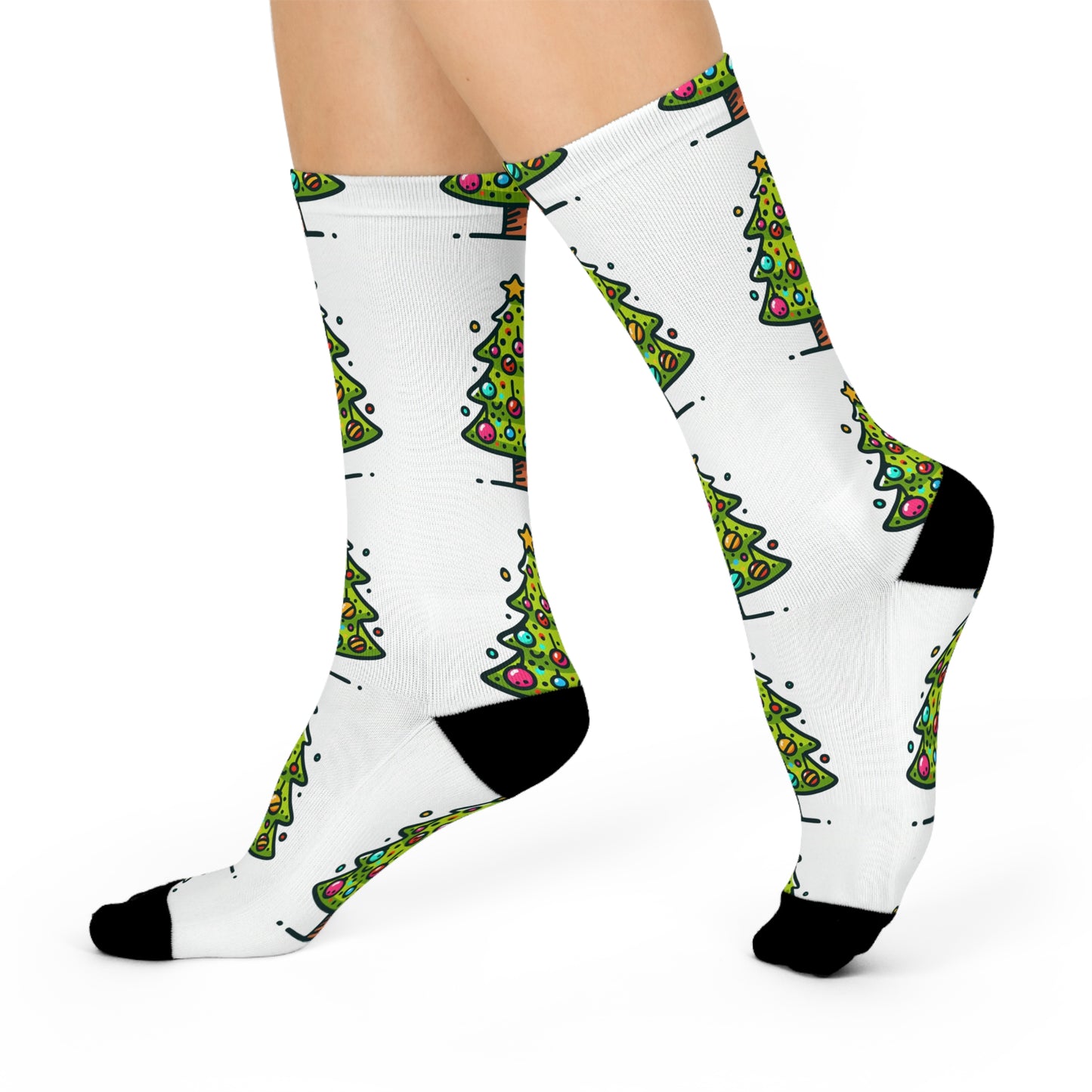 Christmas Tree Cushioned Crew Socks